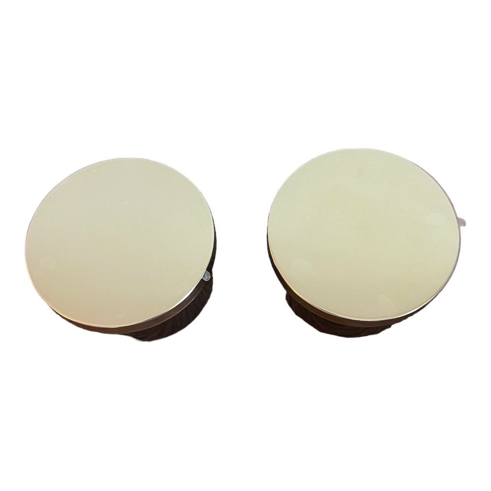 Z Gallerie Storage Duo Set Of 2 Ceramic Canisters Metal Lids 2.5x4 in 8.4oz NEW - Picture 3 of 9